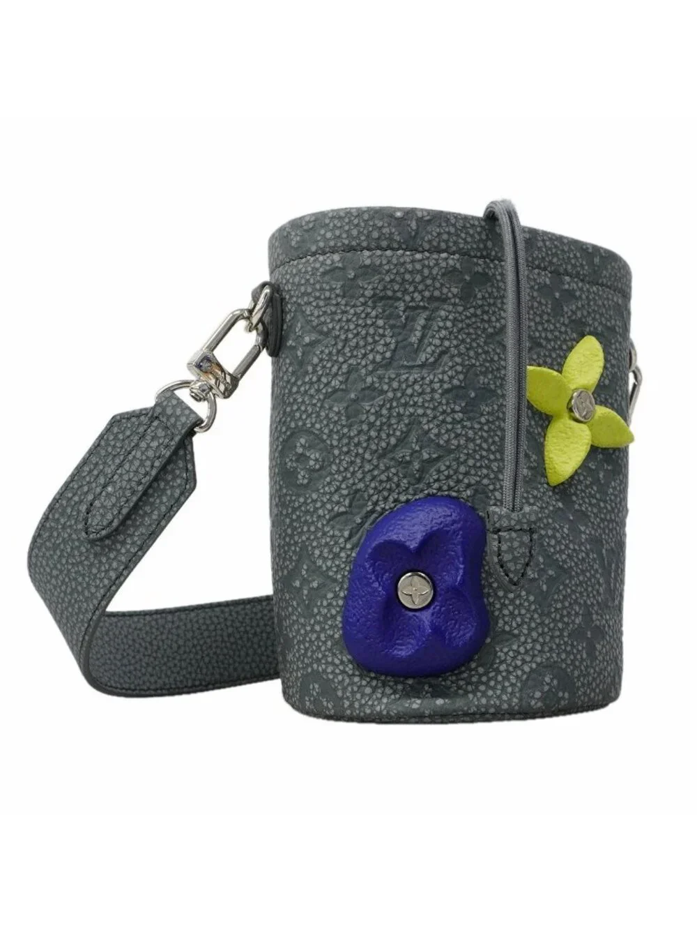 Louis Vuitton Shoulder Bag Taurillon Climbing Chalk Pouch Granite Gray